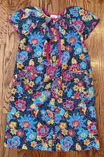 Smart Time Vintage Housecoat Dress Robe Bold Floral Made In USA Button Small NEW