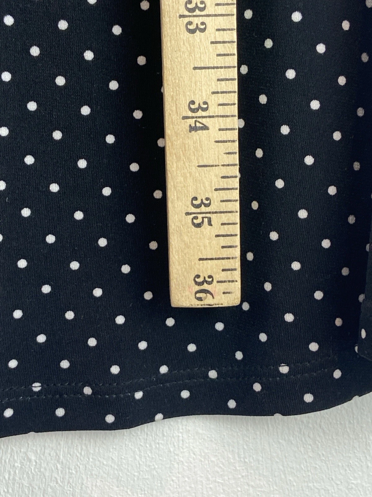 Abito Michael Kors nero bianco a pois aderente e svasato linea A taglia Large