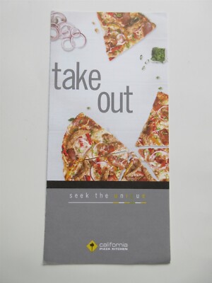 California Piazza Kitchen vintage take out Menu Seek the Unique