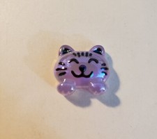 Purple Happy Cat Magnetic Needle Minder Cross Stitch Embroidery  Cover Holder
