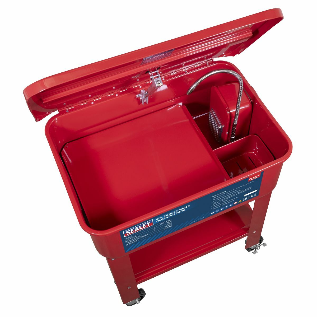Sealey SM28 Mobile Parts Washer Cleaning Tank 50 Litre Degreasing