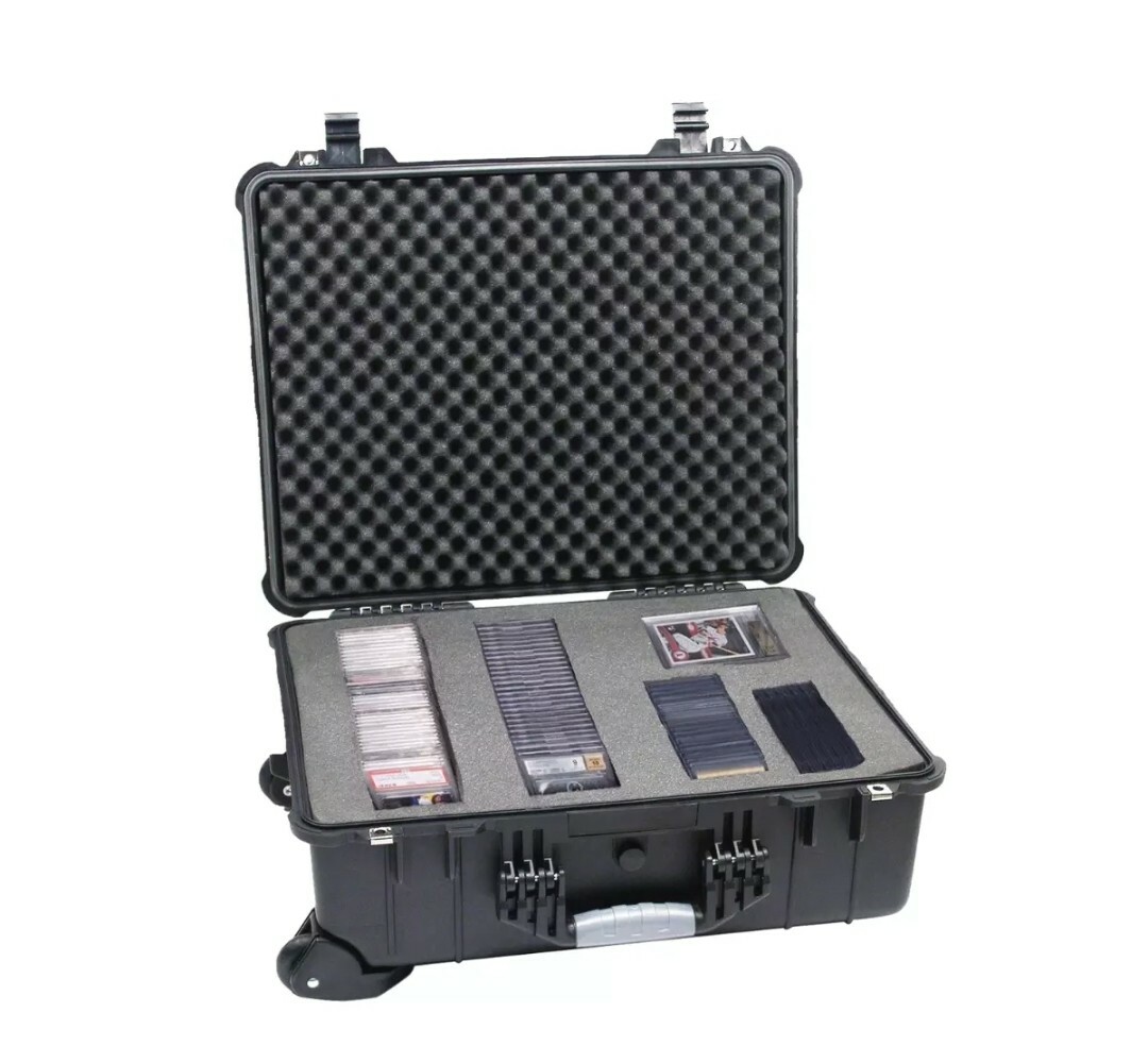 XXL Wheeled Graded Card Storage Box Display Case Holder Waterproof