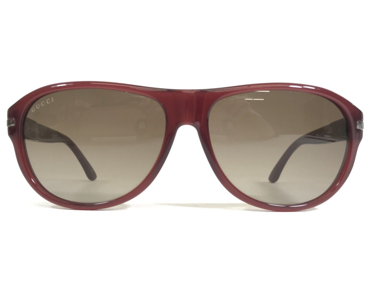 Gucci Sunglasses GG 1051/S I3NHA Clear Red Frames with Brown  display picture 1