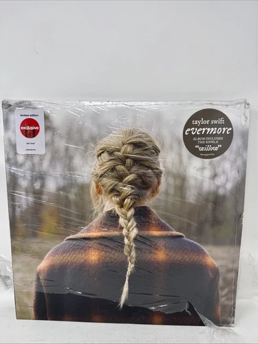 TAYLOR SWIFT - EVERMORE -  LIMITED RED VINYL - 2XLP   *Torn Wrap/Sleeve Dam