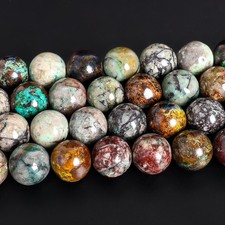 Natural Chrysocolla  A Round Multicolor Gemstone Loose Beads 4MM 6MM 8MM 10MM