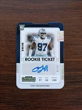 2021 Contenders - OSA ODIGHIZUWA - Rookie Ticket Stub /97 - RC Auto - Cowboys