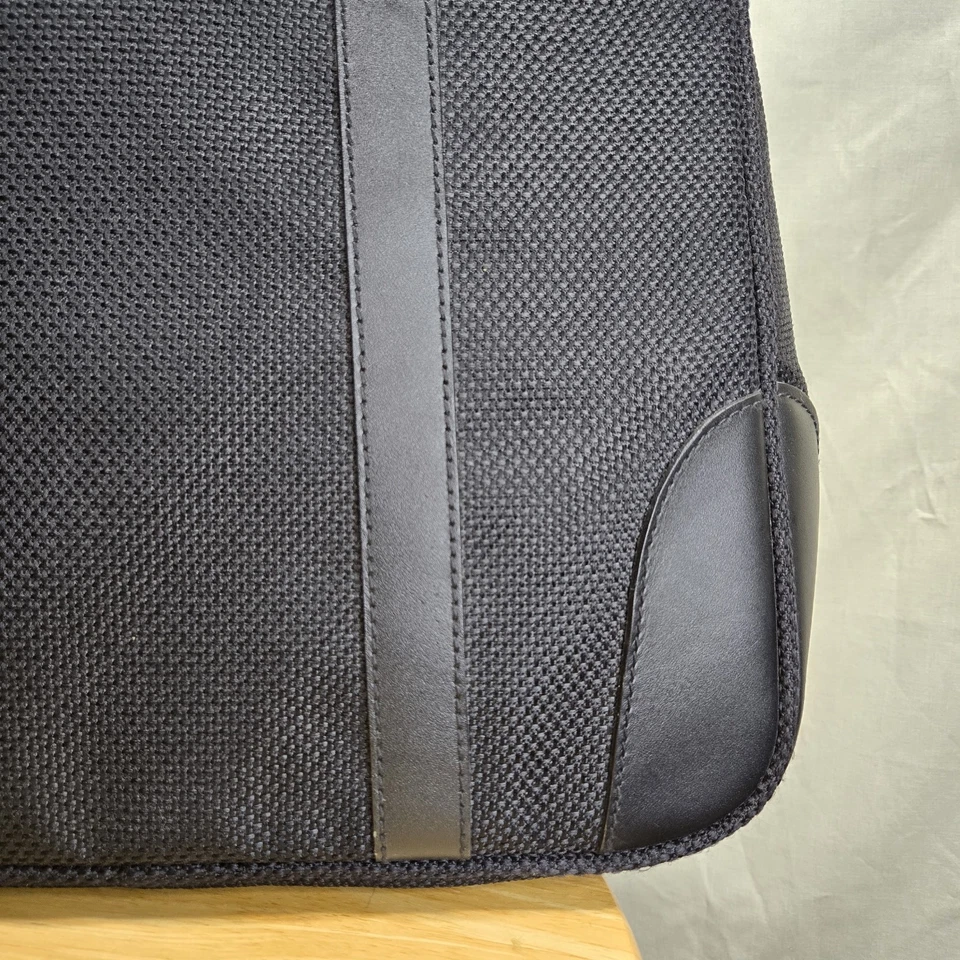 Bolso de Mano Vintage LL Bean TRAVELER Tweed y Cuero Borde Alfombra Doble Asa 15" Foto 2 de 4