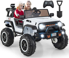 24V Ride on Car, 2WD/4WD Switchable 2 Seater Kids' Electric Vehicle Jeep Truck w