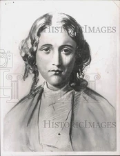 1963 Press Photo Harriet Beecher Stowe 1853 Sketch, "Uncle Tom's Cabin" Author