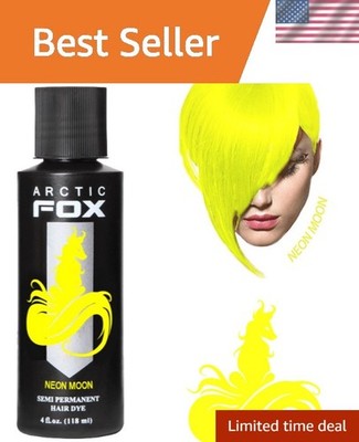 Semi-Permanent  Hair Color 4 Fl Oz - Neon Yellow Glow Under Blacklight