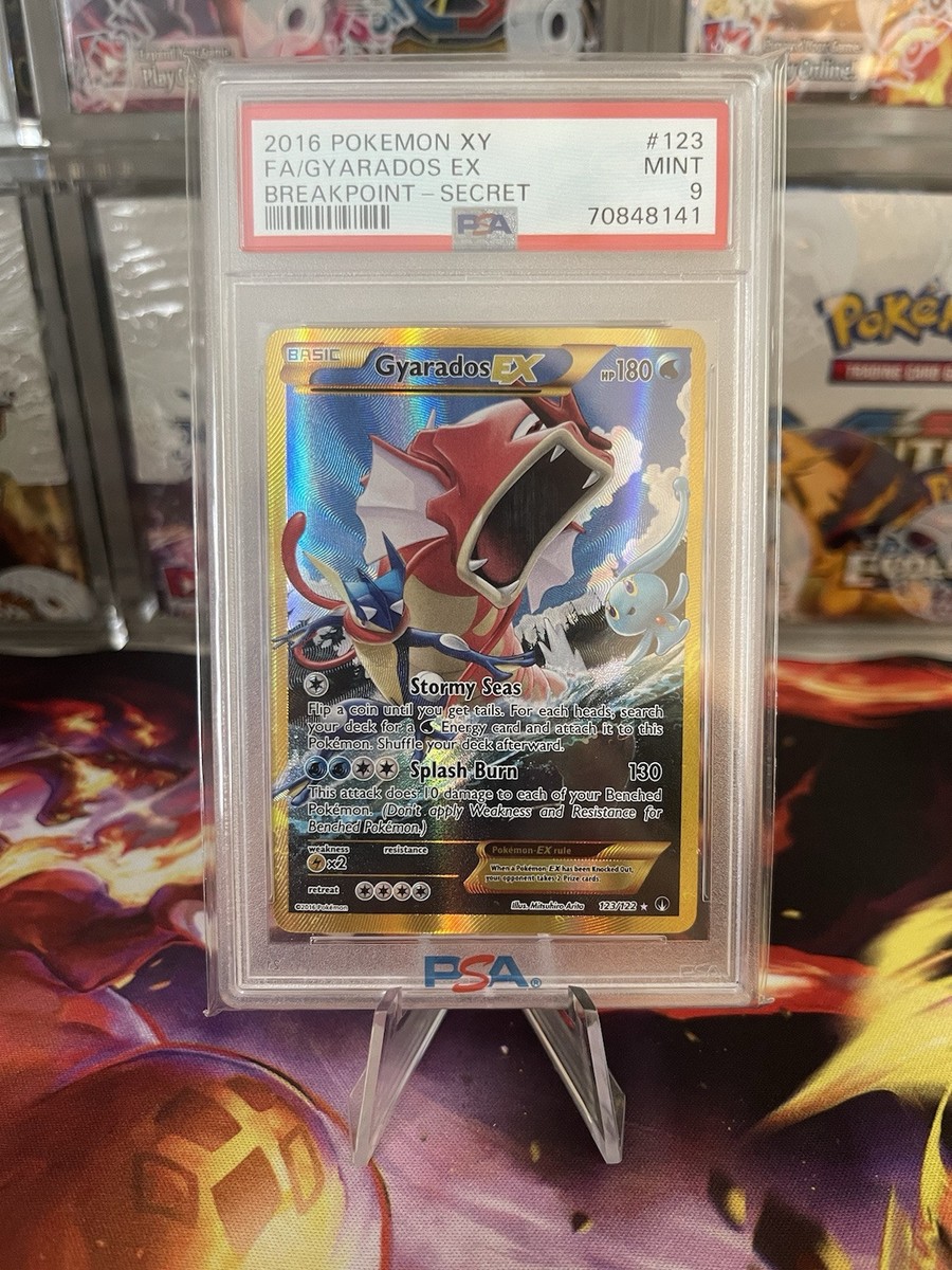 2016 POKEMON XY BREAKPOINT SECRET #123 FULL ART/GYARADOS EX
