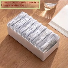Cable Organizer Storage Box Set Wire Management Cord Holder Desktop Case
