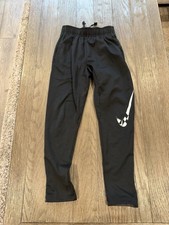 Nike Joggers Pants Youth XS Black Sweatpants Big Swoosh Logo Athletic