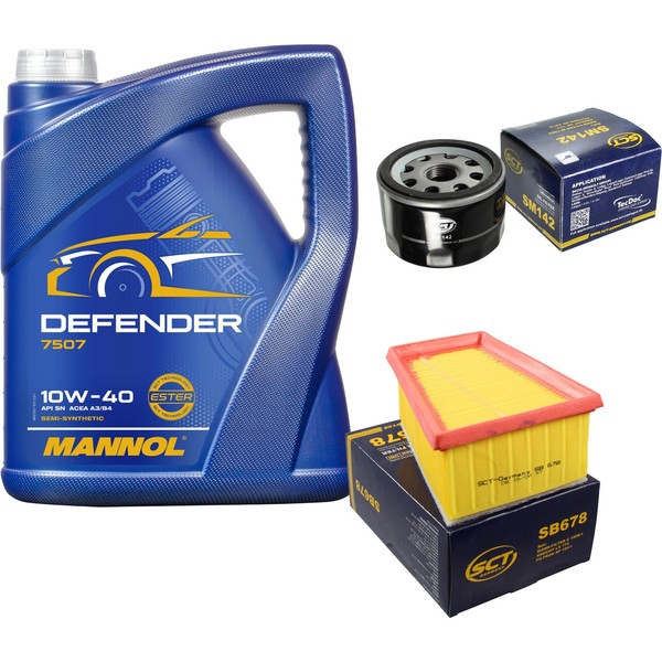 SCT Inspektionspaket 5L Mannol 10W-40 FüR Dacia Duster Logan MCV 1.6 16V Renault-image