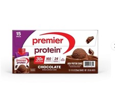 Premier Protein Chocolate Shake 30g High Protein, 15 Pack 11 fl oz