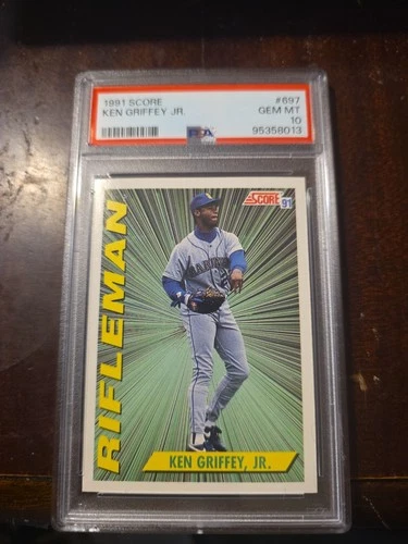 Ken Griffey Jr PSA 10 Rifleman Insert Seattle Mariners OF 1991 Score