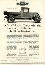 1920s Chevrolet Six-cylinder Truck Ad 1920s Chevrolet Six-cylinder Truck Ad