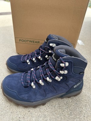 Jack Wolfskin Refugio Texapore Mid Shoes trekking women Navy blue 6.5 (EU 37.5)