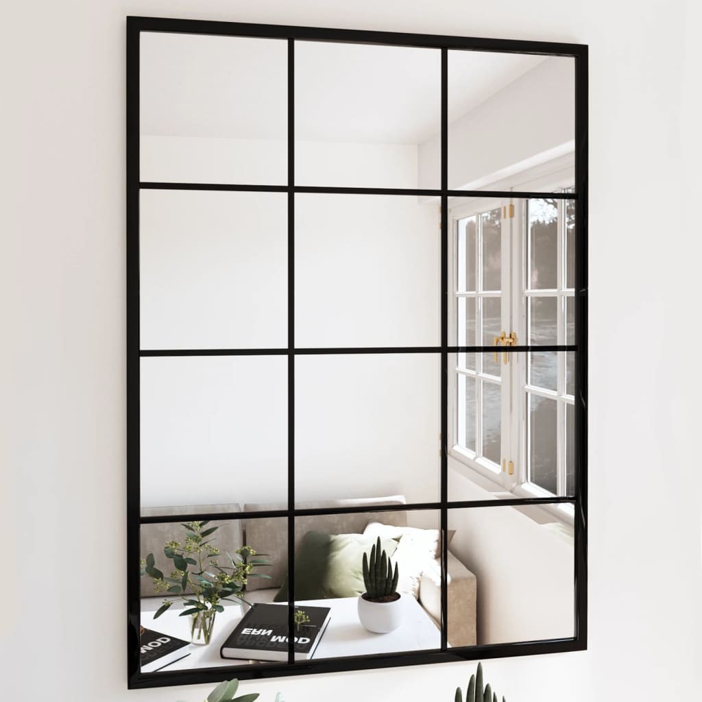 Specchio vidaXL Nero 80x40 Retro Style | Cornice Metallo Vintage