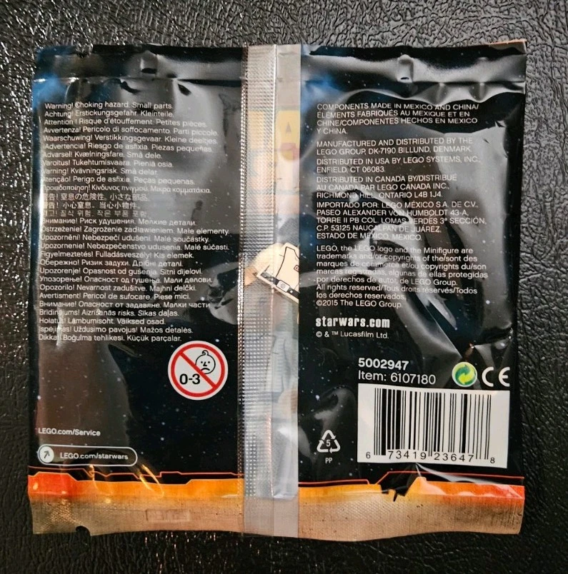 LEGO Star Wars минифигурка адмирала Юларена 2015 запечатанная упаковка совершенно новая - Изображение 4 из 4