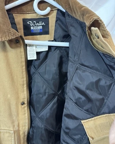 Vintage Walls Blizzard Pruf Men's Hunting Work Brown Jacket Size LG Regular image 2