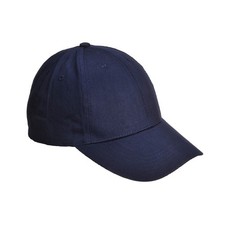 Image of Portwest 100% Cotton Six Panel Baseball Adjustable Peak Cap - Navy B010