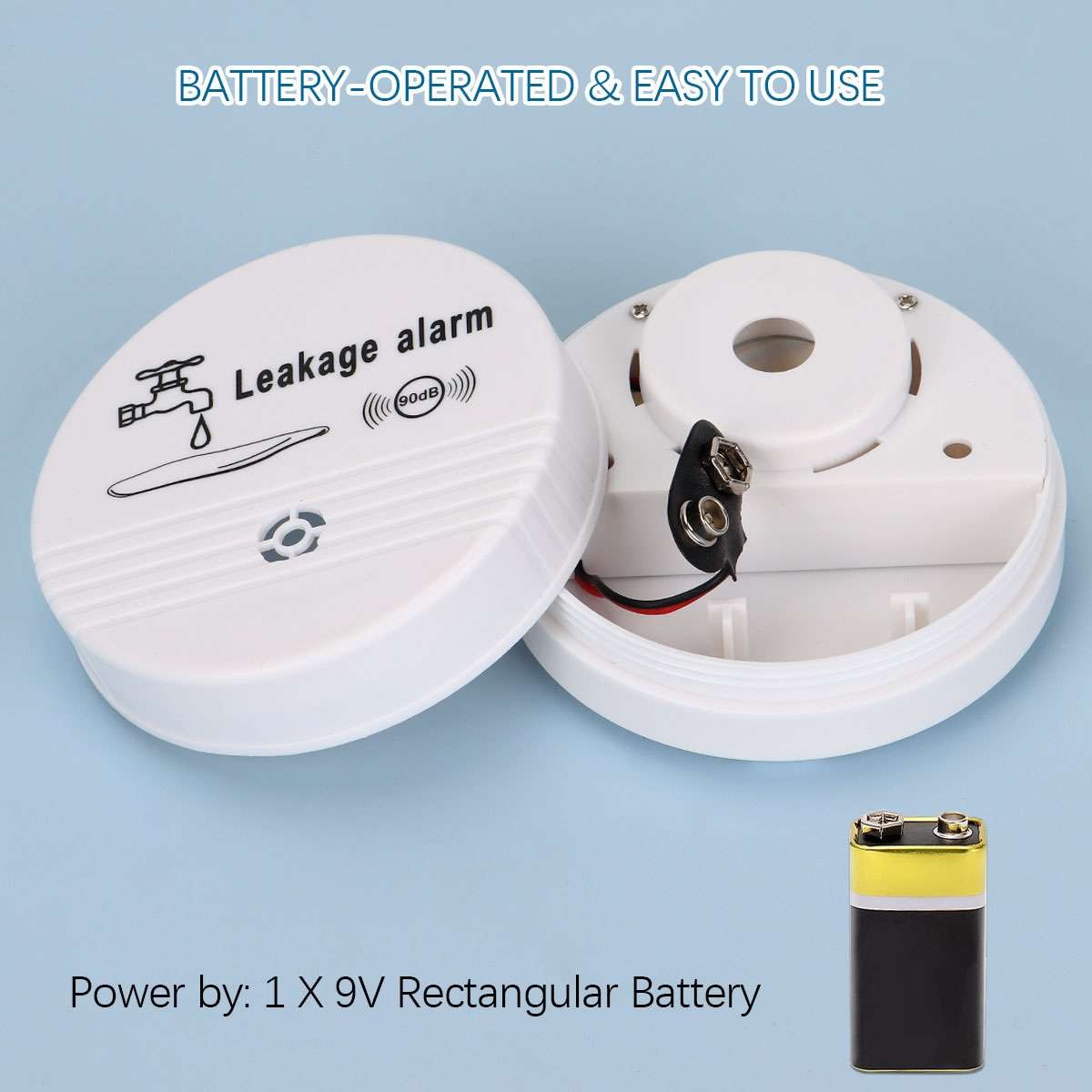 Intelligent Water Leak Detector Alarm 90dB Voice Water Leak Sensor Flood Alert