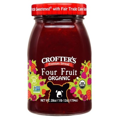 Crofter's Organic Four Berry Jam & Jelly Fruit Spread, 28 oz