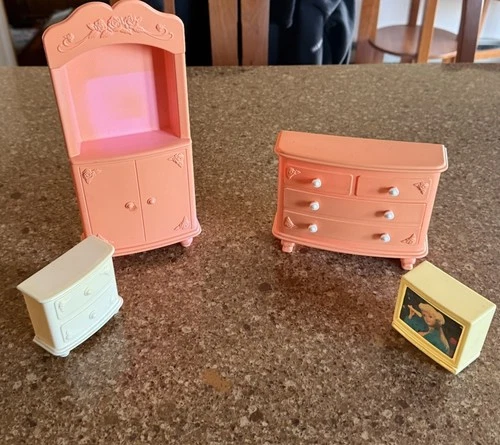 Vintage Barbie Living Room Set 1993 Mattel Used Note Discoloration