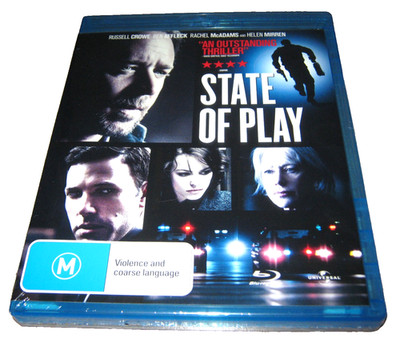 State of Play - Russell Crowe - Blu-Ray - New Sealed - Region B