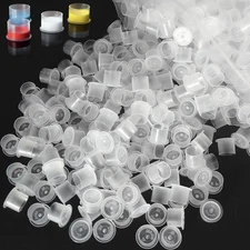 Tattoo Ink Caps - 1000Pcs Medium Tattoo Ink Cups Disposable Ink Caps with Bas...