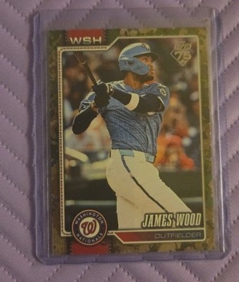 James Wood 2026 Topps Series Memorial Day Camo /25 #181 Nationals Camo 1:5,202