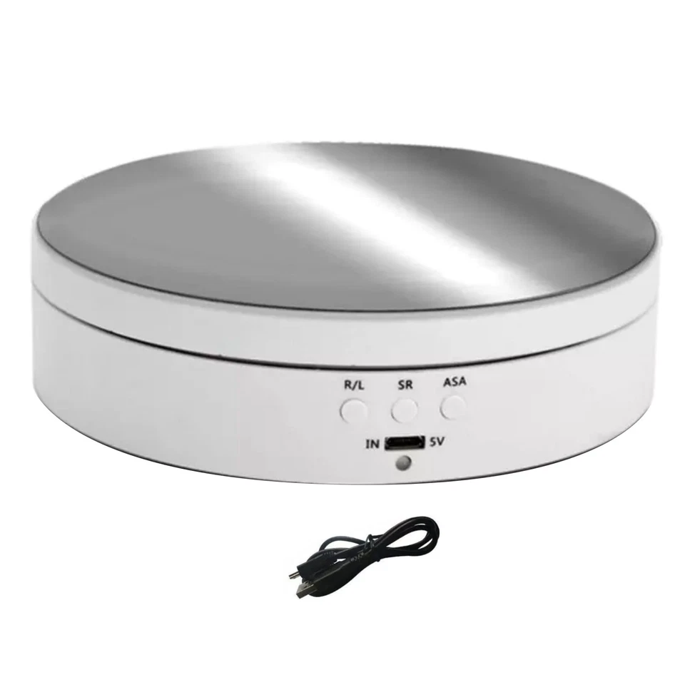 1Pc Rechargable 360° Rotating Display Stand Jewelry Photography Show Holder - Image 2 of 4