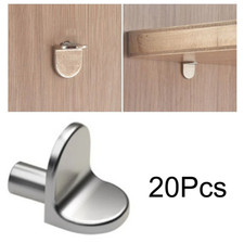 20pcs 5mm L Shaped Shelf Support Pins Metal Cabinet Stud Bracket Set - NEW