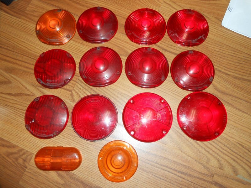 14 Vintage Light Lens Cyclostat Acrystat Stimsonite KD Dietz Car Truck