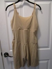 MAIDENFORM WEAR YOUR OWN BRA FIRM CONTROL SINGLET BEIGE BODYSUIT SIZE 2XL