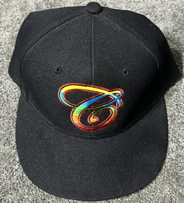 RARE!! Coogi Brand Hat Cap Black W/ Rainbow  C  Logo 7 3/4 - 7.75 NEW!! NWOT!!