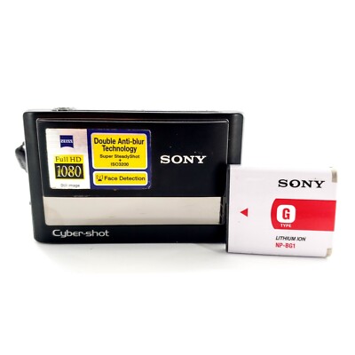Sony Cyber-shot DSC-T20 8.1MP Digital Camera Black w/ Battery No