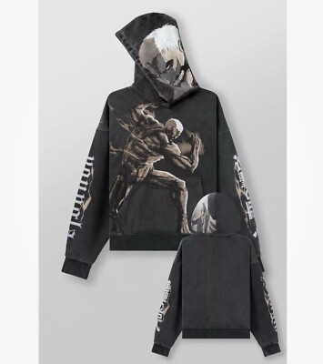 YOUNGLA X AOT©️ Attack On Titan Pullover Hoodie Large ARMORED TITAN Black  New | eBay