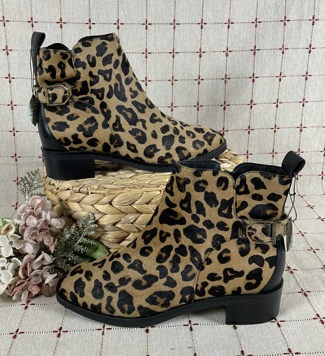 Cole haan hotsell leopard booties