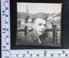 Military Man Photo Booth Uniform Occupational WW2 Era Soldier Photo Snapshot