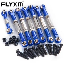 FLYXM 7Pcs Alum Camber Links Rod End Kit for 1/10 Traxxas Slash 2WD 4X4 RC Truck