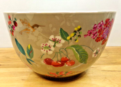 Pip Studio Amsterdam Floral Bird Porcelain Large Bowl 9'' Wide x 5 1/2'' Deep
