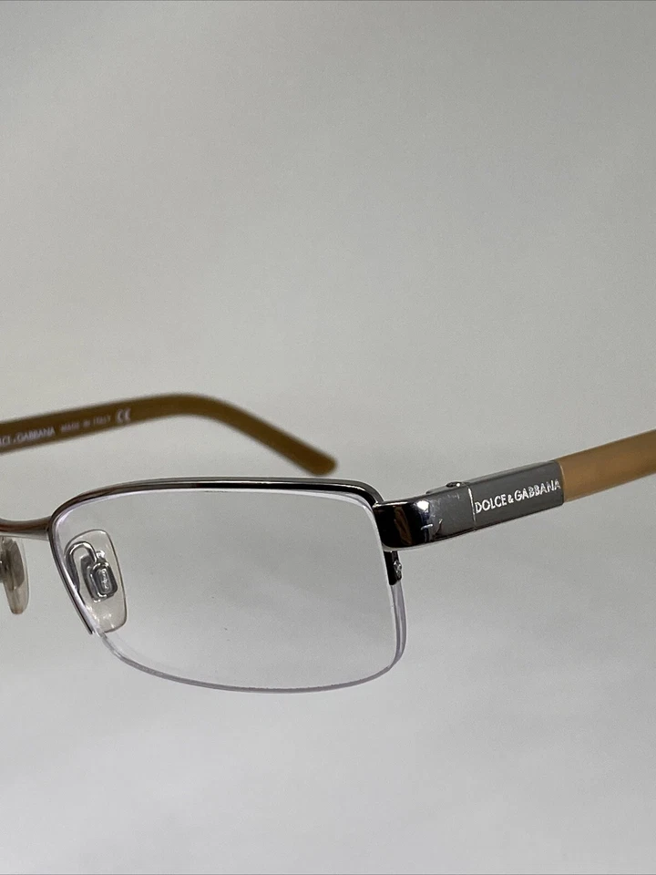 Marco de gafas Dolce & Gabbana DG1136 204 Italia plata/beige media borde 52-17-135 Foto 4 de 4