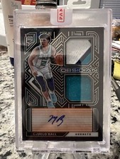 2020-21 Panini Obsidian - Rookie Jersey Autographs Orange LaMelo Ball /25