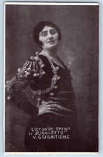 Lithuania Postcard Lietuvos Opera Rigoletto V. Grigaitiene c1920's Unposted