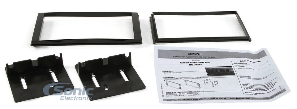 Kit de tablero doble DIN Metra 95-7623 para vehículos Nissan NV200 2013 seleccionados Foto 2 de 4