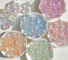 100Pcs color resin bead Charm bracelet necklace Pendant DIY Jewelry Makings 16mm