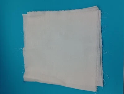 Irish Linen Cotton craft sample White Aran 150cm x 20cm approx