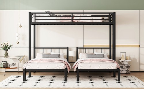 Triple Bunk Bed Twin over Twin & Twin Bunk Beds for 3 Twin XL over Twin & Twin - Picture 15 of 21